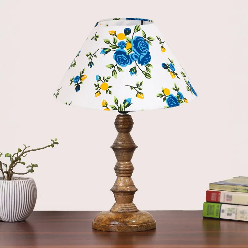 Fleur Cone Timber Wooden Table Lamp media 3