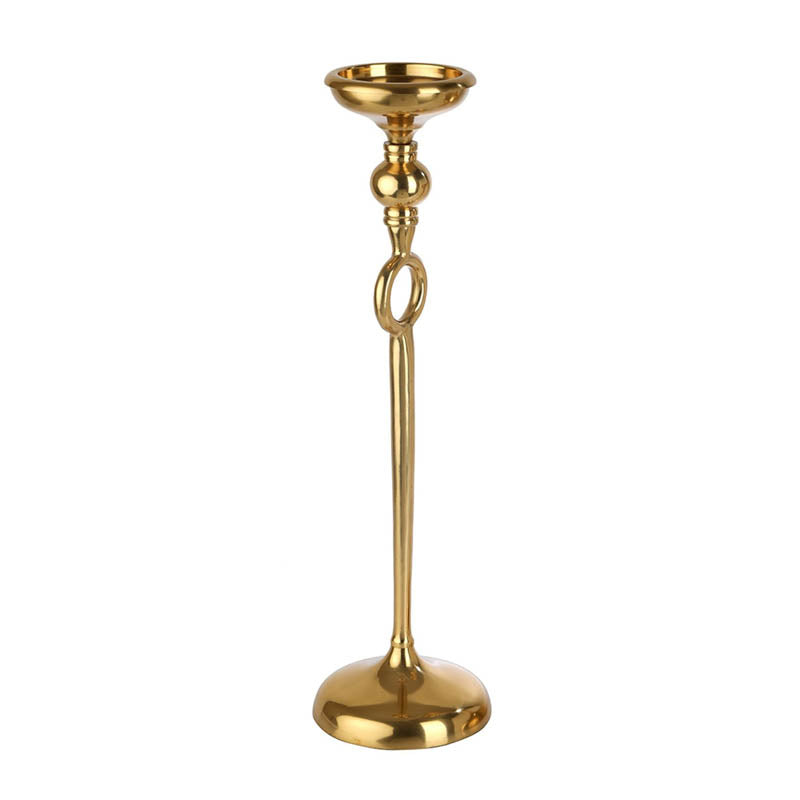 Luna Pillar Candle Holder (Gold) - Large media 5