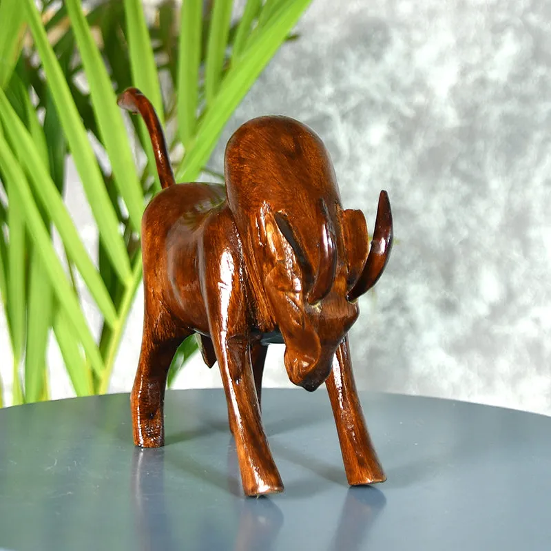 Timber Bull Wood Showpiece media 6