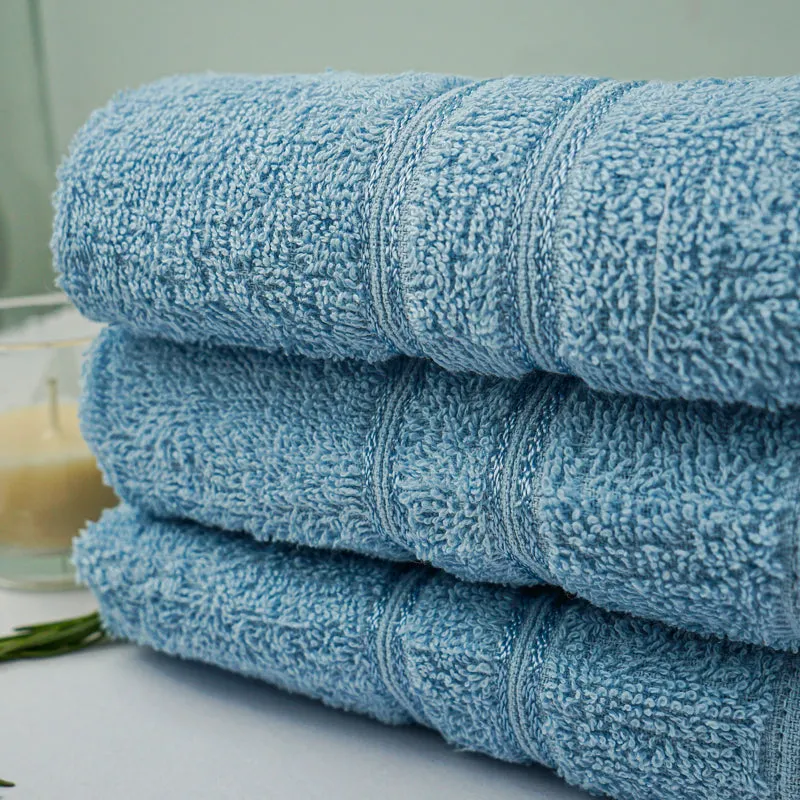 Micro Cotton LuxeDry Soothe Face Towel (Blue) - Set Of Four media 4