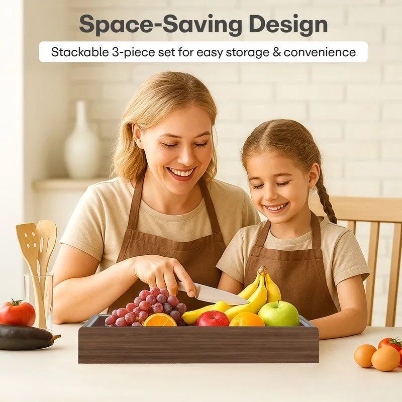 Rioware Decorative Rectangular Serving Tray - Set Of Three media 7