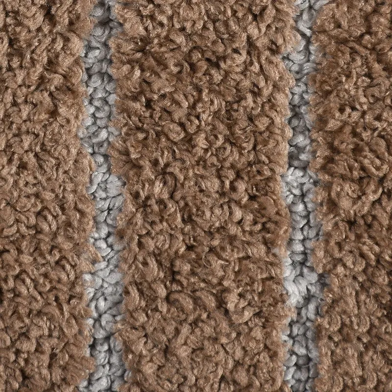 StripeEase Microfiber Bath Mats (Brown) - Set of Two media 3
