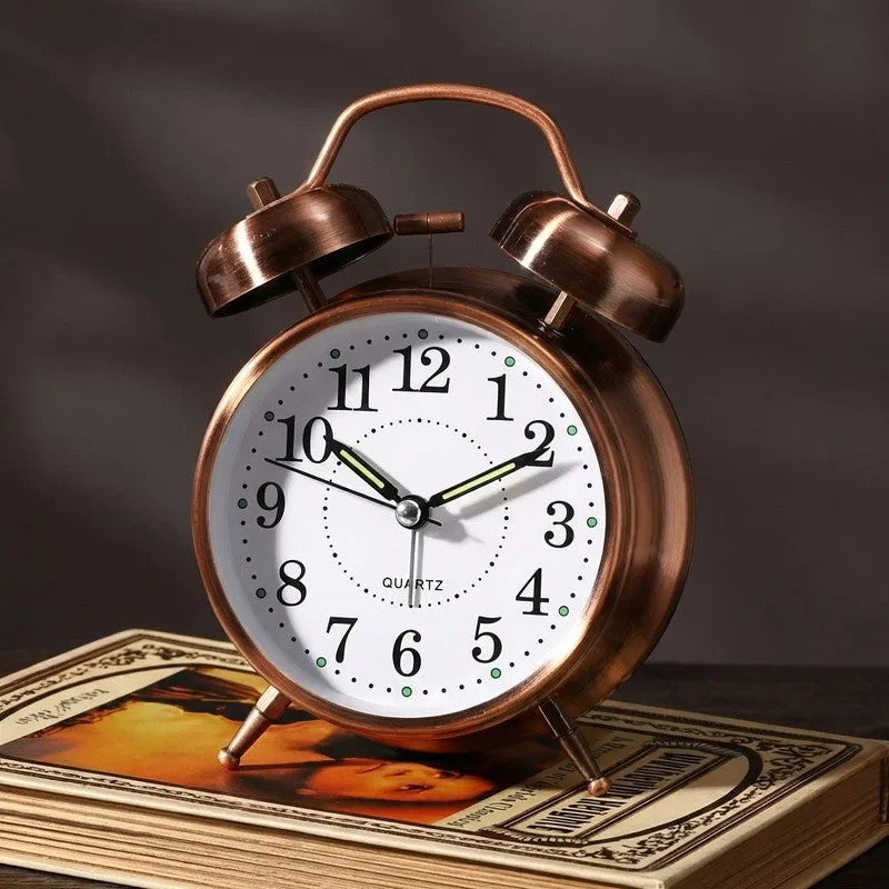 Tick Ease Round Metal Table Clock media 4
