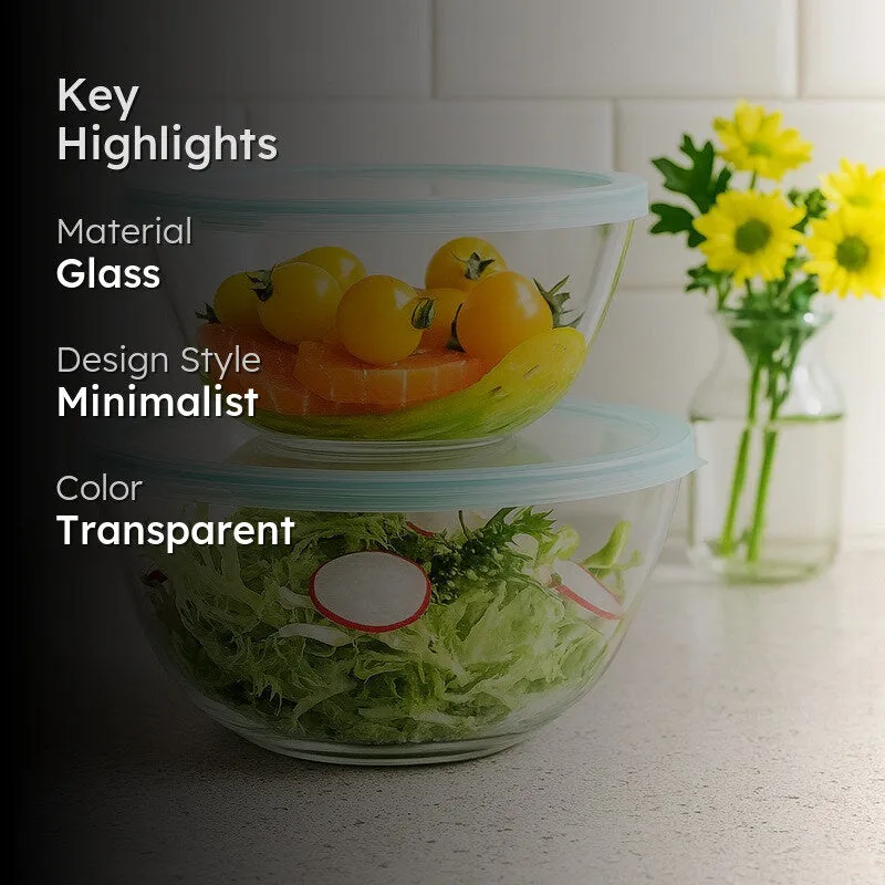 Selvina Glass Mixing Bowls(800 mL Each) - Set Of Two media 2