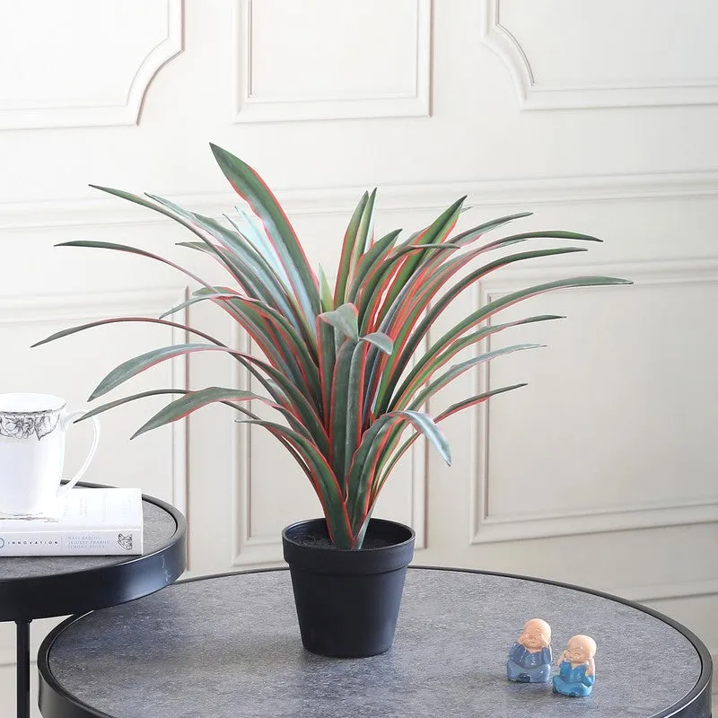 Serenity Leaf Artificial Plant With Black Plastic Pot - 1.3 ft media 3
