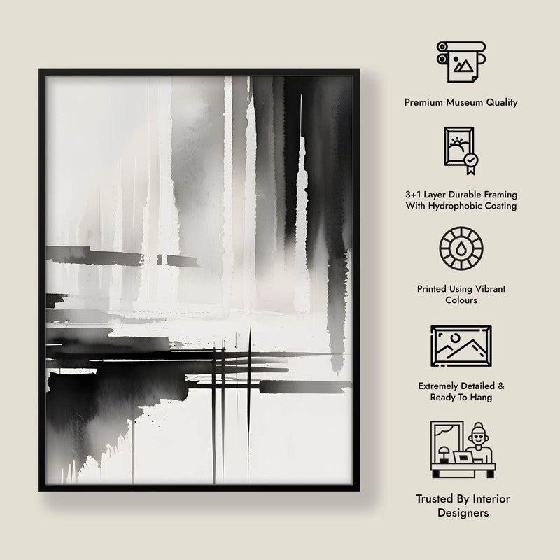 Ink Migration Framed Canvas Wall Painting media 7