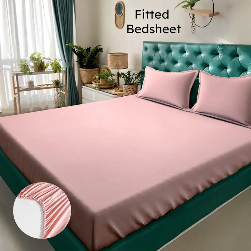 Ress Fitted Bedsheet (Light Pink) - 180 GSM media 3