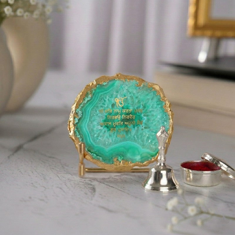 Agairra Omkar Mantra Agate Showpiece media 3