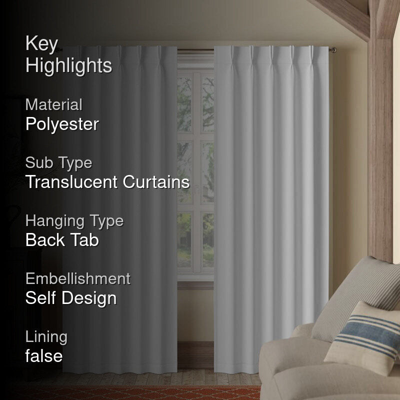 Imora Double Pinch Pleat Short Width Curtain - White media 2
