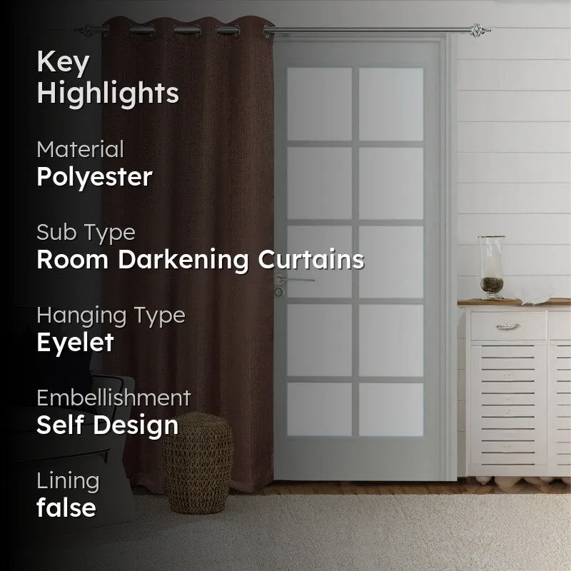 Saral Home Auriel Room Darkening Curtain - Taupe media 2