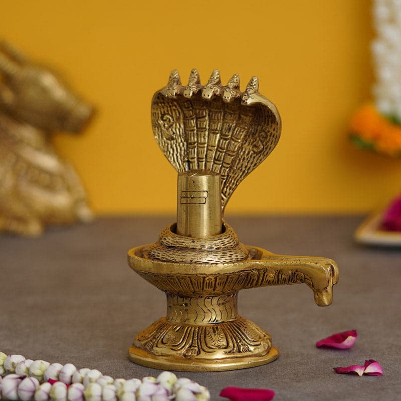 Shivling With Naag Devata Idol