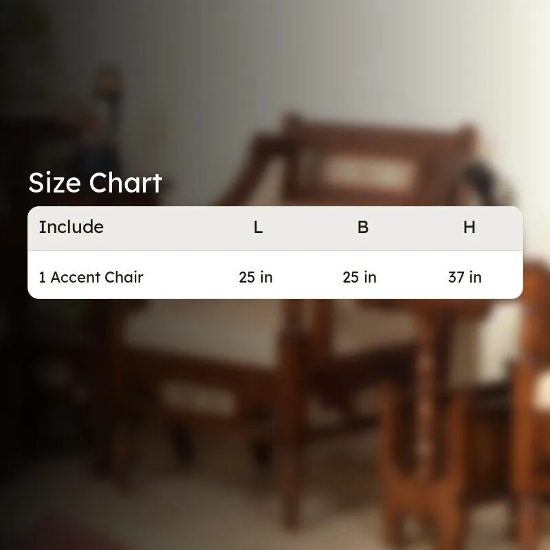 Maharani Teak Wood Accent Chair media 8