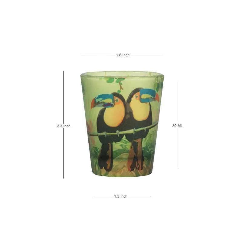 Toucan Frosted Shot Glass (30 ml) - Set Of Four media 3
