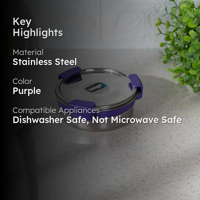 Clip Lock Lunch Box (275 mL) - Violet media 2