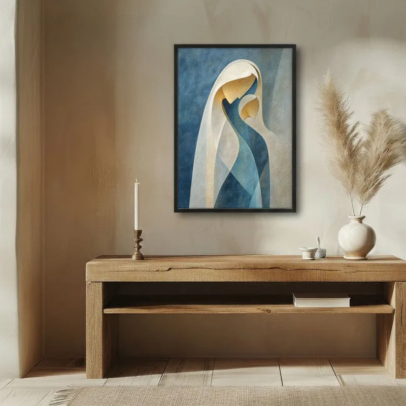 Madonna Of Gentle Grace Archival Paper Wall Painting With Black Frame media 1