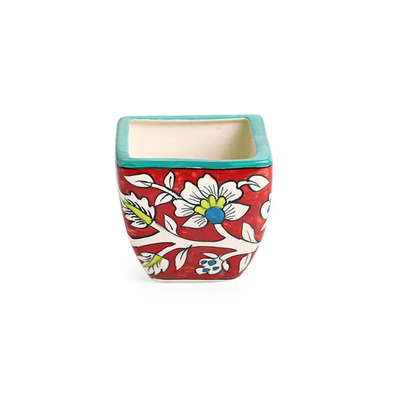 Heritage Roots Handpainted Planter - Set Of Two media 4