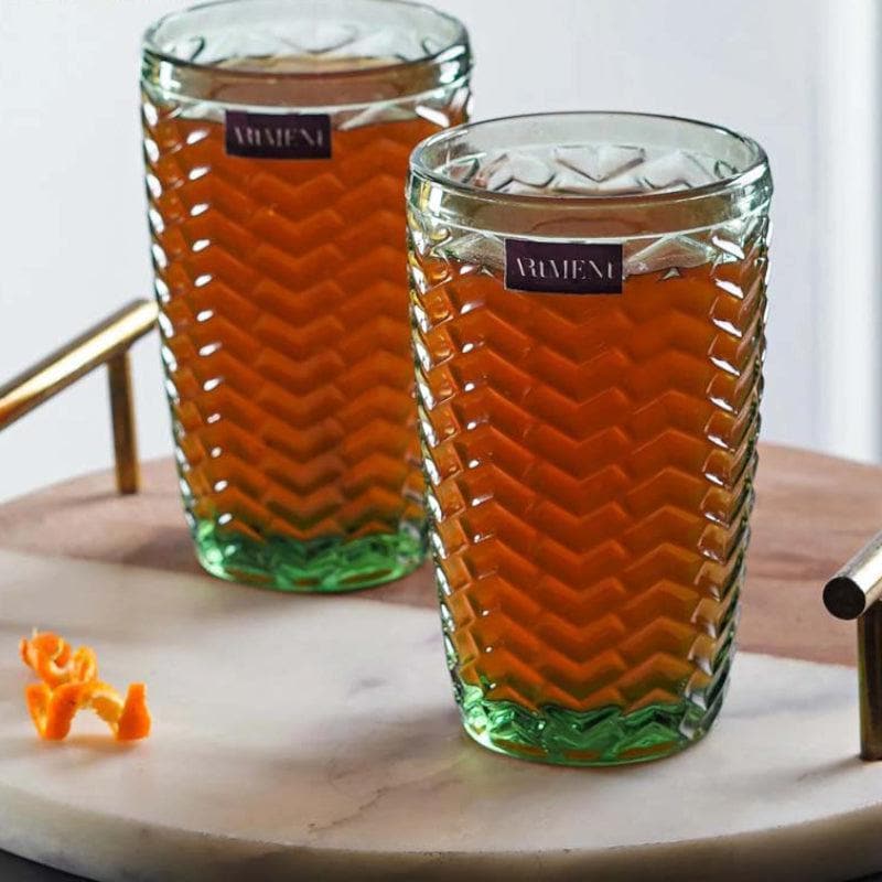 Chevs Tall Glass (Green) (390 ml ) - Set Of Four media 3