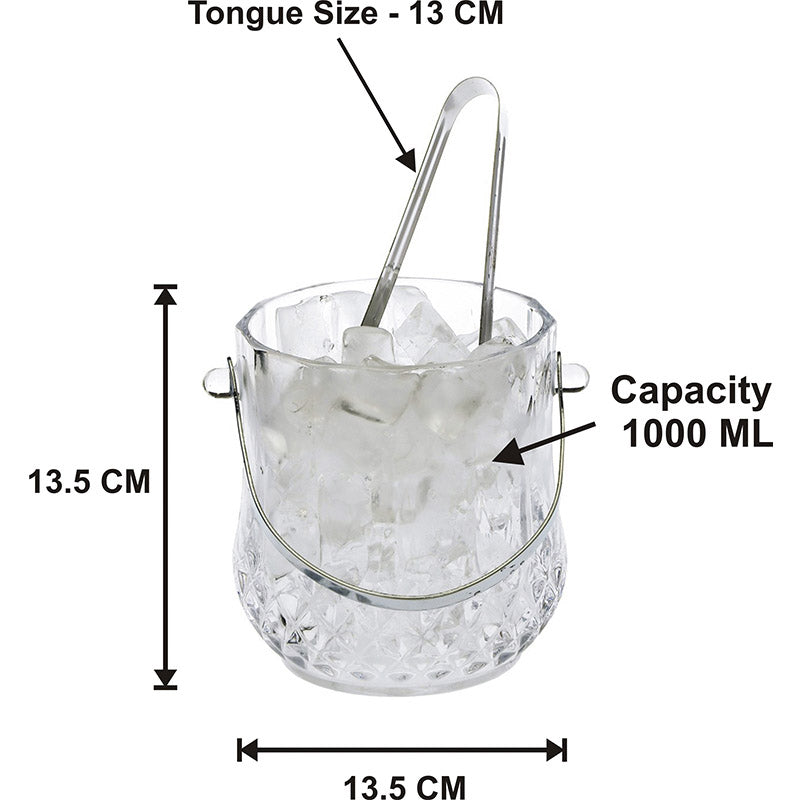 Daxton 1000 MLIce Bucket With 100 ML Glass - Six Piece Set media 8