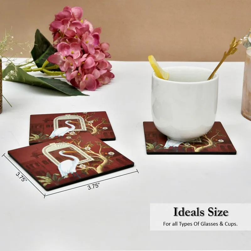 Mandala Bliss Wooden Coasters with Holder - Seven Piece Set media 6