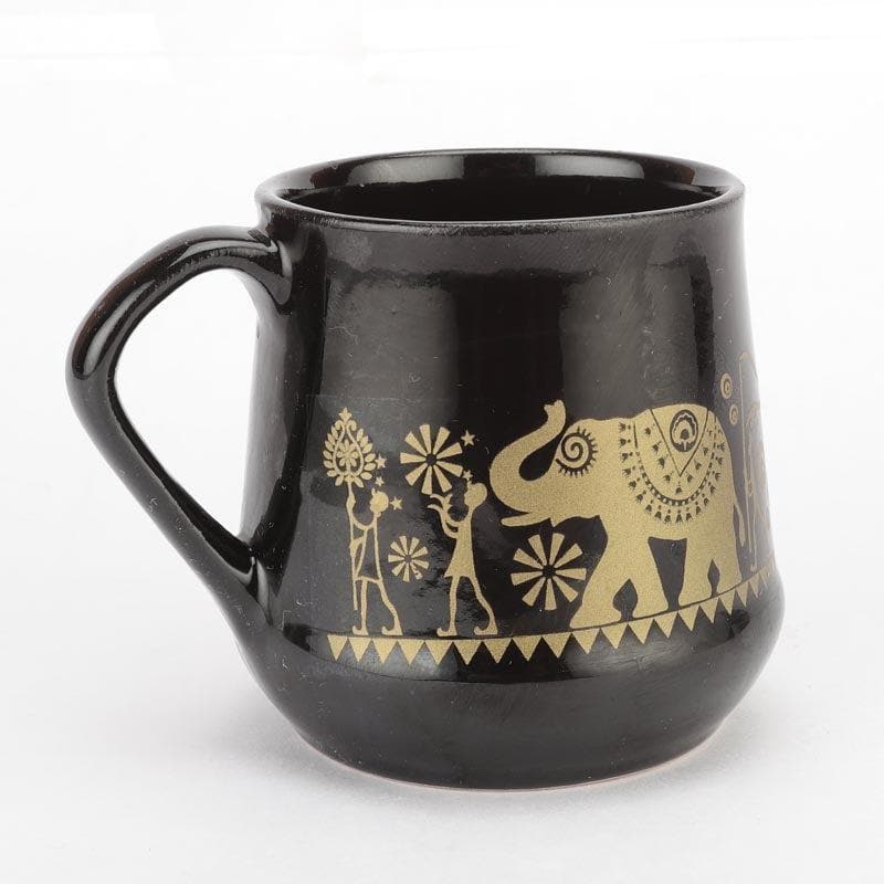 Tribal Ceramic Tea Cup (150 mL Each)  -  Set of Six media 3