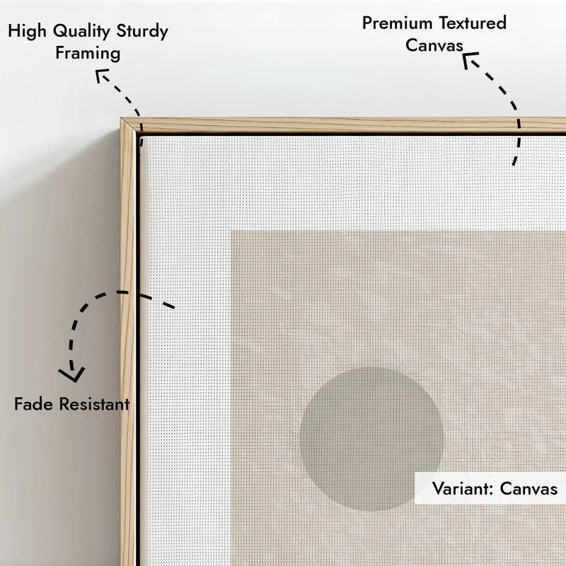 Muted Morning Canvas Wall Painting With Brown Frame media 8