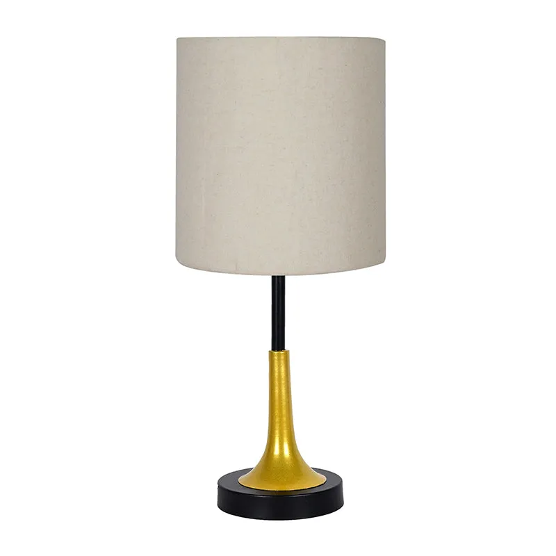Arialla Drum Metal Table Lamp - White,Gold,Black media 3