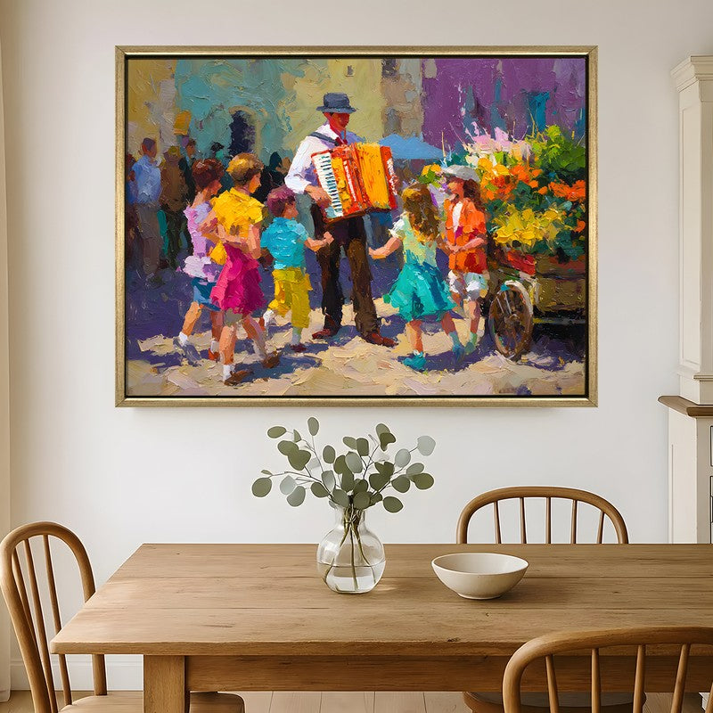 Street Melody Canvas Wall Painting With Frame