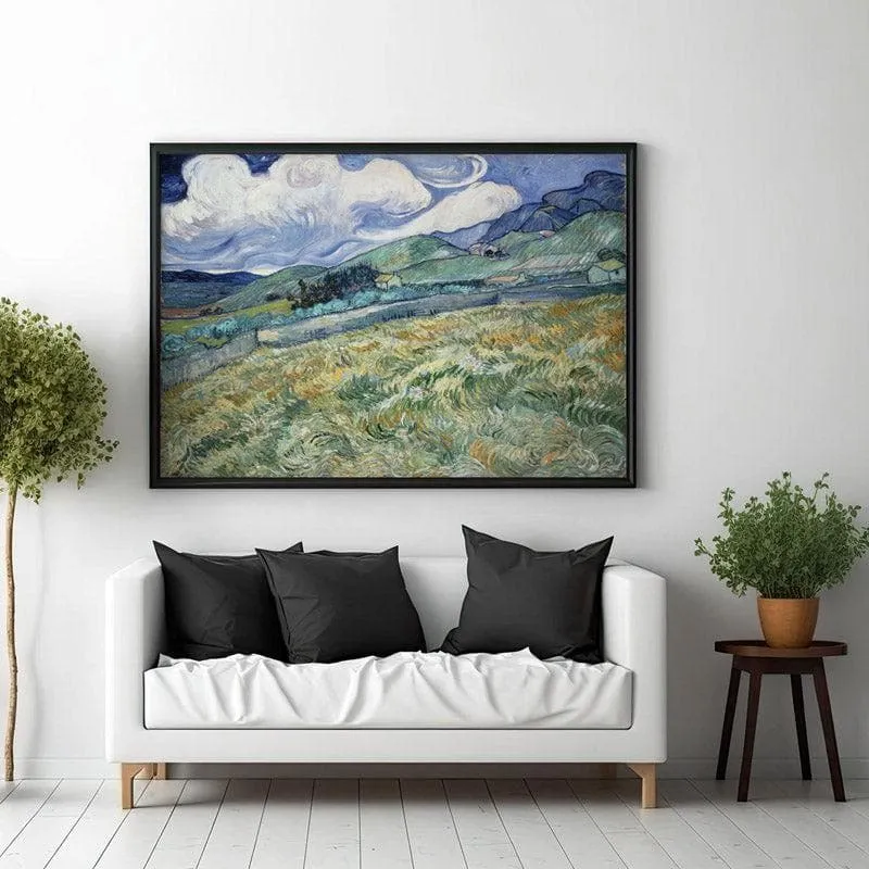 Landscape from Saint Remy By Vincent Van Gogh - Black Frame media 3
