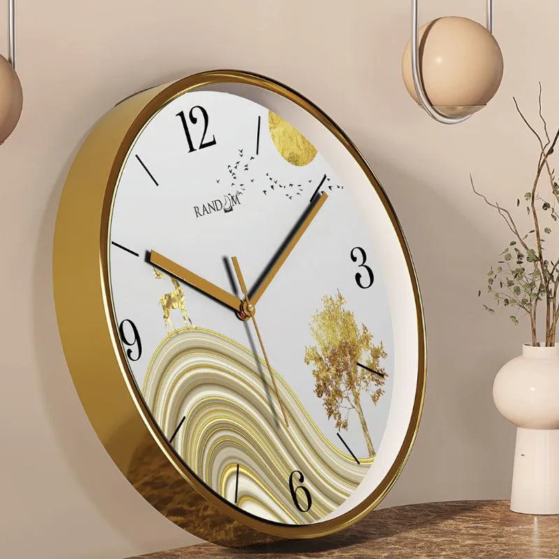 Golden Mirage Wall Clock media 3