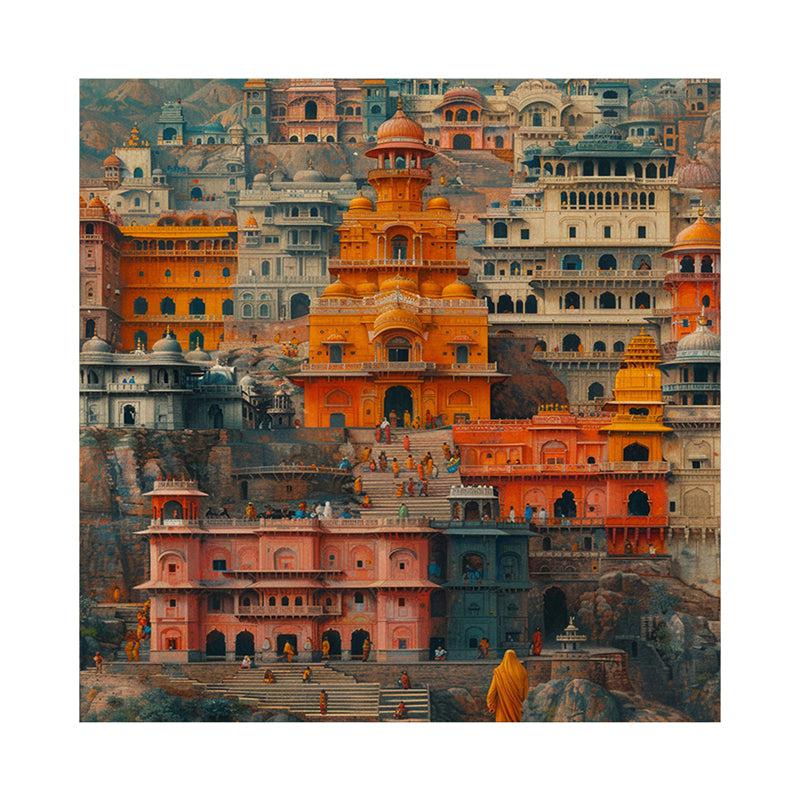 Bright City Architecture Wall Painting media 4