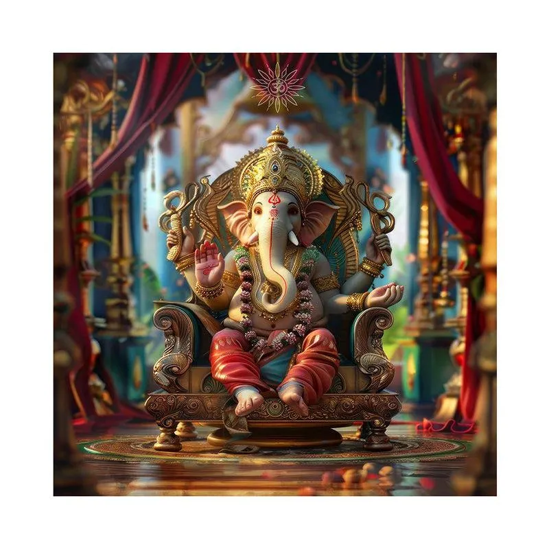 Vinayaka Poly Canvas Wall Painting media 5
