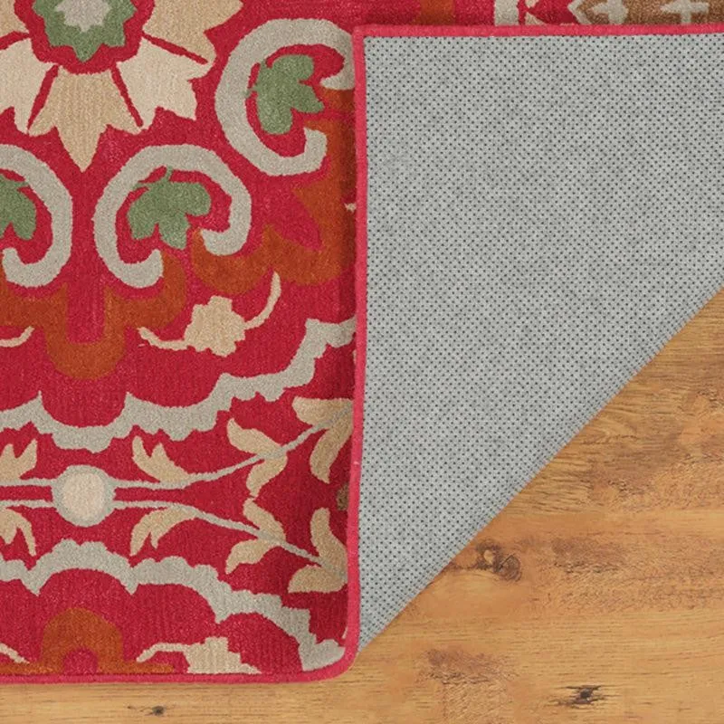 Paladin Hand Tufted Ethnic Wool & Nylon Carpet - Pink media 5