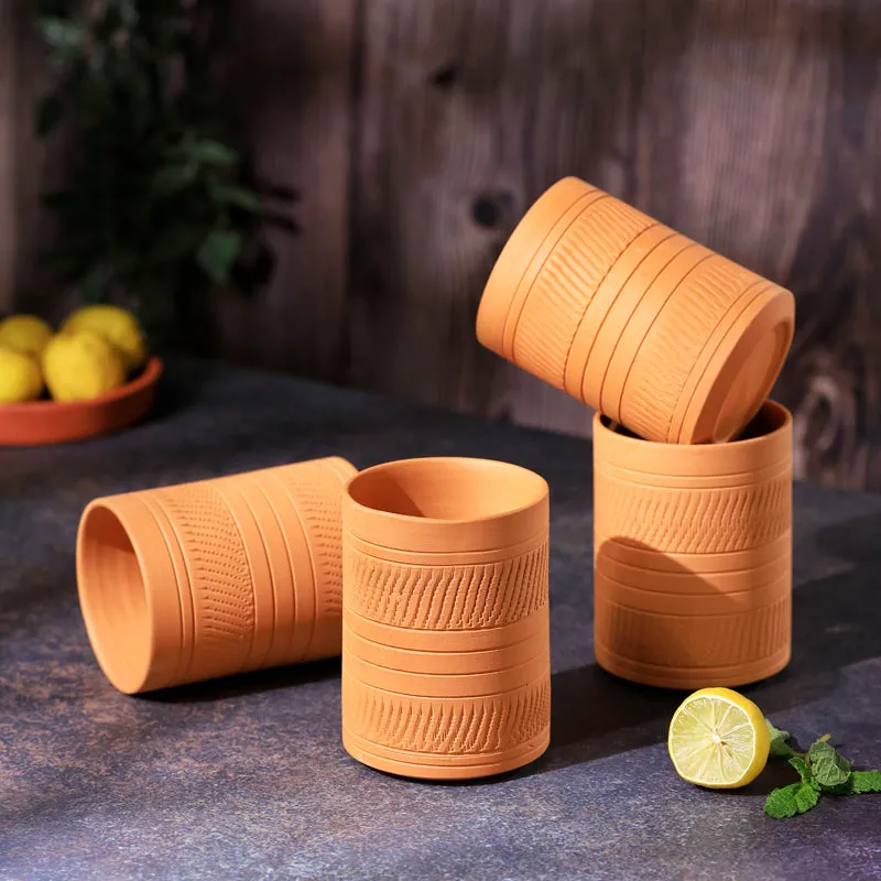 Mitti Terracotta Glass (350 mL) - Set Of Four media 4