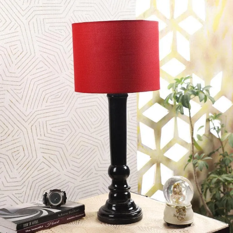 Rosa Hiber Fabric Table Lamp - Red,Black media 3