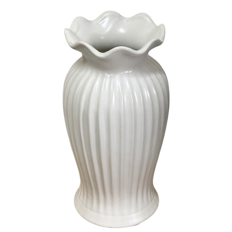 Mist Maven Ceramic Vase - White media 4