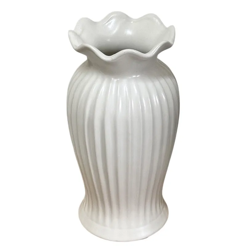 Mist Maven Ceramic Vase - White media 4