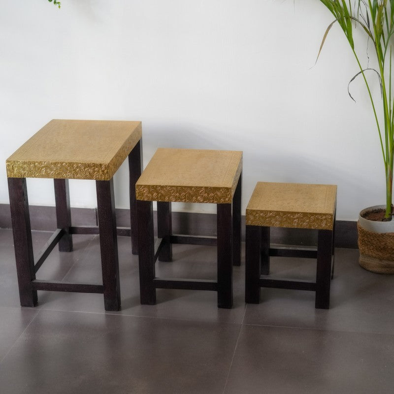 Zanar Handcrafted Mango Wood - Set Of Three media 5