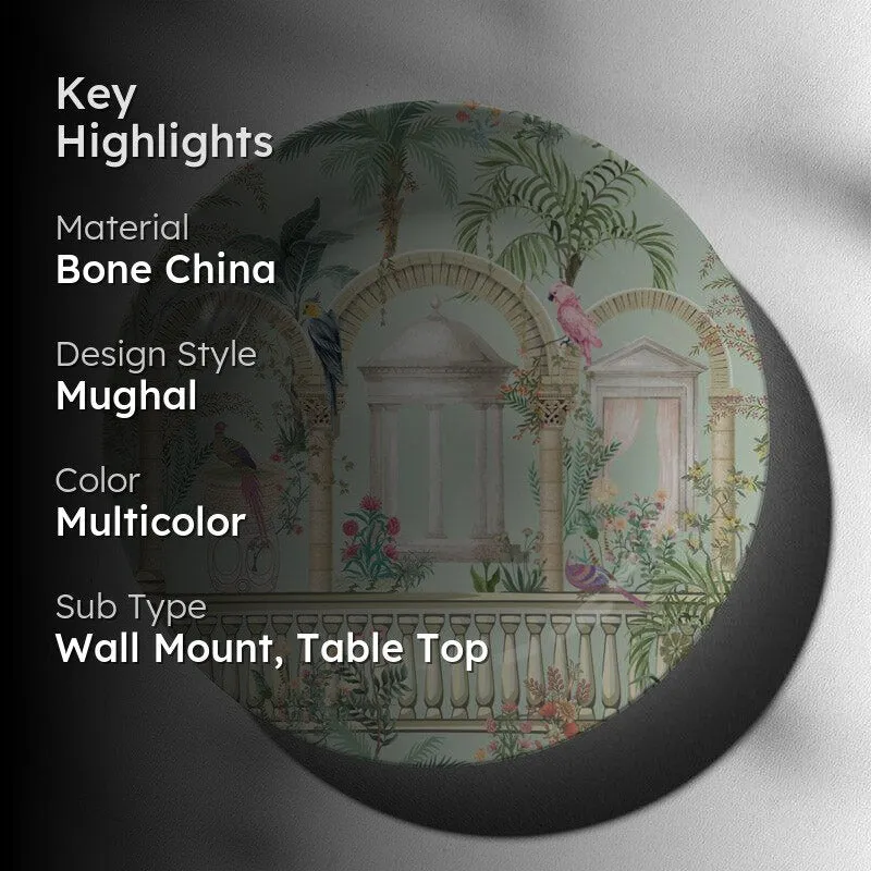 Greek Inspired Mughal Garden Wall Plate media 2