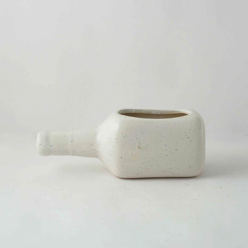 Slanting Bottle Planter - White media 4