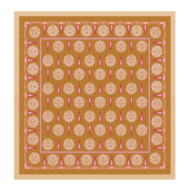 Jaipur Weave Cotton Bedsheet (Rust,Yellow) - 120 TC media 5