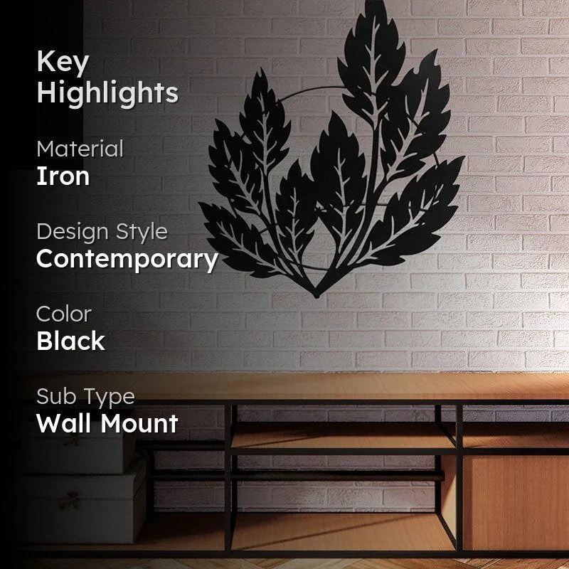 Leaves Black Iron Wall Accent media 2