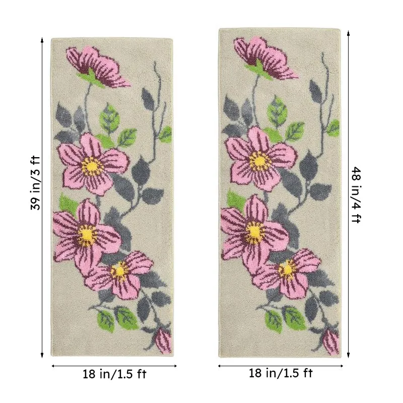 Florale Handtufted Anti-Skid Recycled PET Runner Rug media 8