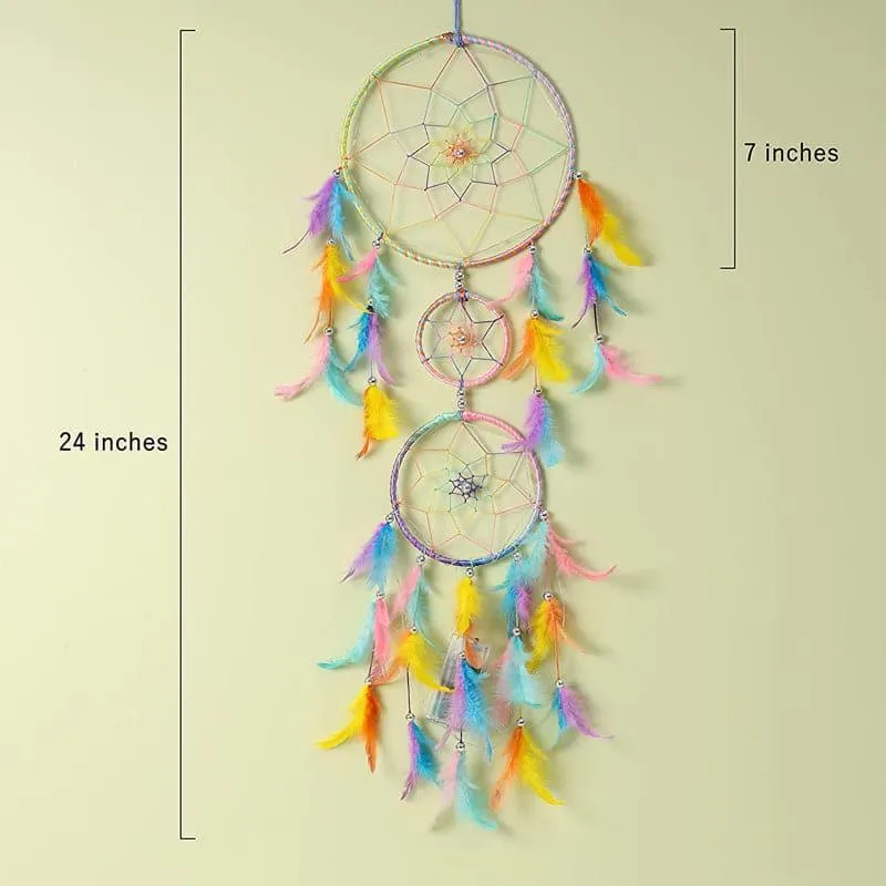 Amazo Feather Dreamcatcher With Light - Multicolor media 4