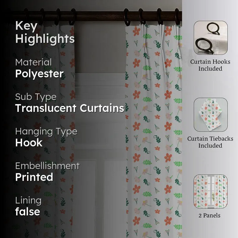 Soma Floral Triple Pinch Pleat Medium Width Curtain media 2