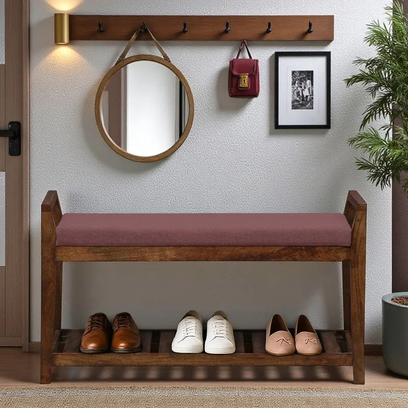 Drift Mango Wood Shoe Rack - Pink media 1
