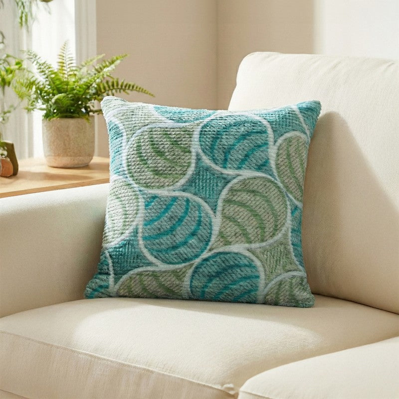 PetalPrism Cushion Cover - Sky Blue