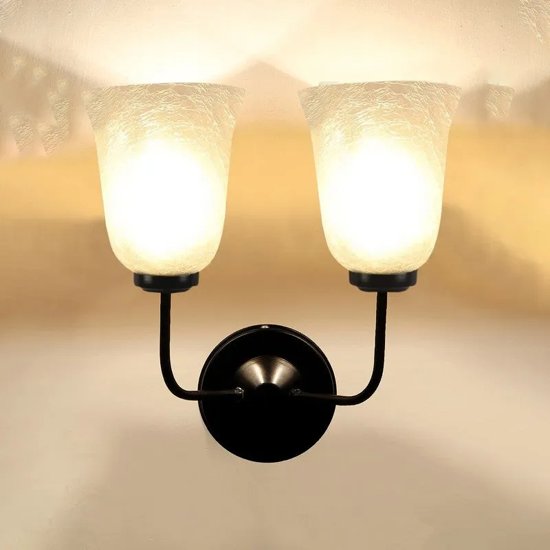 Crystal Bloom Dual Shade Glass Wall Lamp media 7