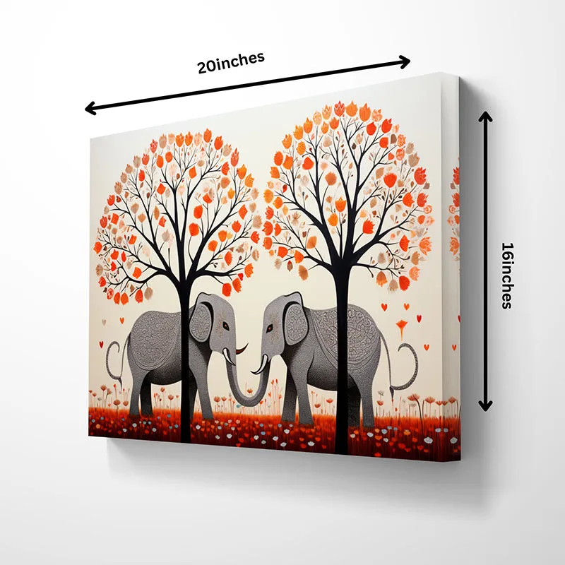 Lines Of Elephants Wall Art media 5