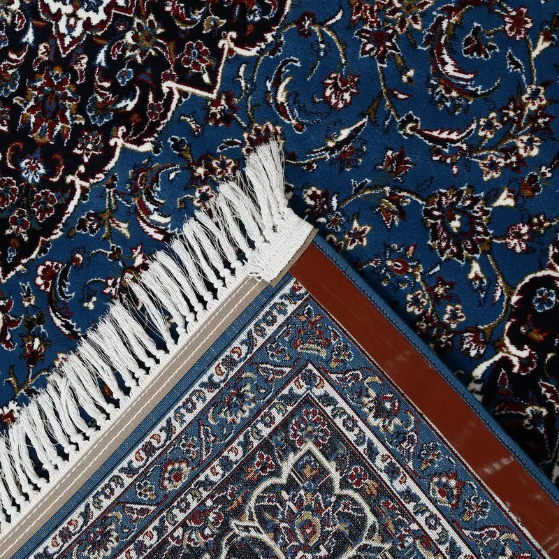 RitiRang Artificial Silk Carpet - Blue media 6