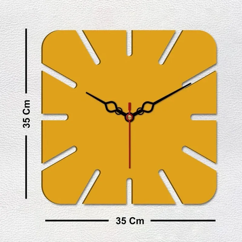 Sharp Edge Square Wooden Wall Clock media 6